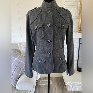 Women’s tweed gray suit size medium.